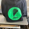 Nise Hoodie Black with Green Bipolar Graphic Front, Circle Logo Back - Image 3