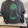 Nise Hoodie Black with Green Bipolar Graphic Front, Circle Logo Back - Image 2