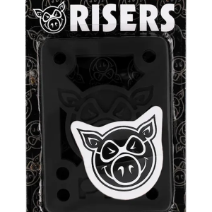 Pig Wheels 1/4" Hard Risers Black