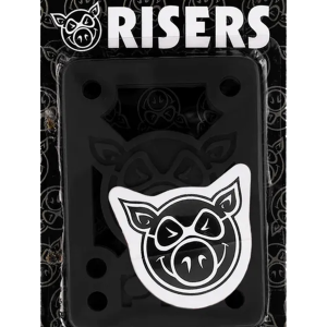 Pig Wheels - 1-8 inch Hard Risers Black