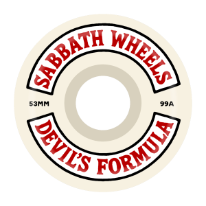 Sabbath Wheels | Rocker | 53mm OG Slim | Devil's Formula Wheel | 99a | White/Red