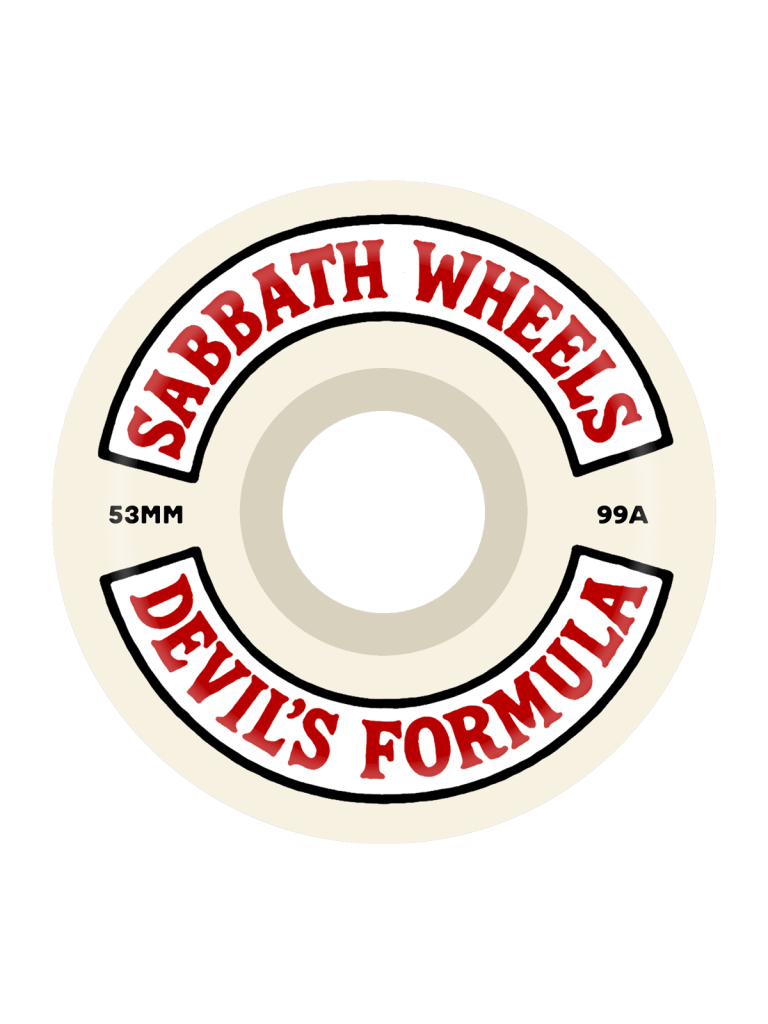 Sabbath Wheels | Rocker | 53mm OG Slim | Devil's Formula Wheel | 99a | White/Red